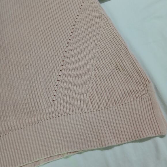 GAP large Chalk Pink mock-neck Long-Sleeved raglan sleeve 100% Cotton sweater - Picture 6 of 12